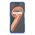 For OPPO Realme 9i Tire Texture TPU + PC Phone Case with Holder(Blue)