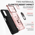 For Samsung Galaxy A13 4G Sliding Camshield Holder Phone Case(Rose Gold)
