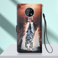 For Nokia G50 Colored Drawing Plain Weave Leather Phone Case(Cat And Tiger)