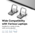 2 PCS / Set Baseus Slim Foldable Laptop Stand(Silver)