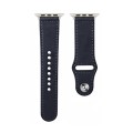 Nail Silver Buckle Leather Watch Band For Apple Watch Series 9&8&7 41mm / SE 3&SE 2&6&SE&5&4 40mm /