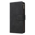 For Samsung Galaxy A13 4G Multifunctional Frosted Zipper Wallet Leather Phone Case(Black)