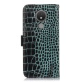 For Nokia C21 Crocodile Top Layer Cowhide Leather Phone Case(Green)
