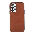 For Samsung Galaxy A33 5G FaletteTexture PU+TPU+PC Shockproof Phone Case(Brown)