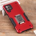 For Samsung Galaxy M53 5G Ring Holder Non-slip Armor Phone Case(Red)