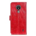 For Nokia C21 Retro Crazy Horse Texture Leather Phone Case(Red)