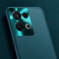 For OPPO Reno8 Pro Plain Skin Leather Phone Case(Cyan)