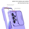 For Samsung Galaxy A53 5G Stereoscopic Holder Sliding Camshield Phone Case(Purple)