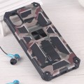 For Samsung Galaxy A03 Core Camouflage Armor Kickstand TPU + PC Magnetic Phone Case(Army Green)