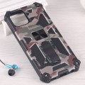 For Samsung Galaxy A03 EU 164mm Camouflage Armor Kickstand TPU + PC Magnetic Phone Case(Army Green)