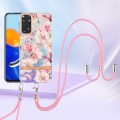 For Xiaomi Redmi Note 11s/Redmi Note 11 4G 6.43inch Global Flowers Series TPU Phone Case with Lanyar