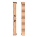 For Huawei Band 7 One-bead Stainless Steel Watch Band(Rose Gold)