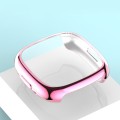 For Fitbit Versa 4 Full Coverage TPU Electroplating Watch Protective Case(Pink)