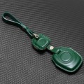 HP-A009 Motorcycle Cowhide Leather Induction Key Protective Cover for Harley Sportster S(Green)