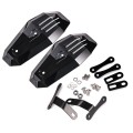 HP-HS002 1 Pair Motorcycle PC Front Windshield Handguard for Harley 883 / x48 / 1200(Black)