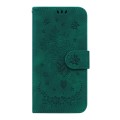 For Samsung Galaxy A51 5G Butterfly Rose Embossed Leather Phone Case(Green)