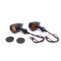 Z006 1 Pair 12V Modified Universal Motorcycle LED Turn Signal(Black)