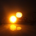 Z008 1 Pair 12V Modified Universal Motorcycle LED Turn Signal, Light Color:Yellow Light(Electroplati