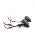 Z008 1 Pair 12V Modified Universal Motorcycle LED Turn Signal, Light Color:Red Light(Black)