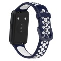 For Huawei Band 7 / 7 NFC Two-color Breathable Silicone Watch Band(Dark Blue+White)
