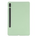 For Samsung Galaxy Tab S8 Ultra Pure Color Liquid Silicone Shockproof Tablet Case(Green)