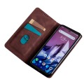 For Blackview A95 Skin Feel Magnetic Horizontal Flip Leather Phone Case(Dark Brown)