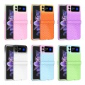 For Samsung Galaxy Z Flip3 5G Rainbow Gradient Hinge Shockproof Phone Case(Purple Pink)