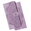For Samsung Galaxy A31 Mandala Embossed Flip Leather Phone Case(Purple)