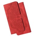 For Samsung Galaxy A70 Mandala Embossed Flip Leather Phone Case(Red)