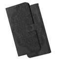 For Samsung Galaxy S22+ 5G Mandala Embossed Flip Leather Phone Case(Black)