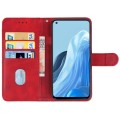For OPPO Reno8 Lite Leather Phone Case(Red)