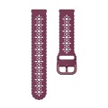 For Huawei Watch GT 3 Pro 22mm Plum Blossom Hollowed Silicone Watch Band(Wine Red)