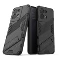 For OPPO Reno8 Punk Armor 2 in 1 PC + TPU Shockproof Phone Case with Invisible Holder(Black)