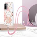 For Xiaomi Redmi Note 10 Pro Max/Note 10 pro Electroplating Splicing Marble TPU Phone Case with Lany