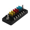 A5627 6 Way ATC Fuse Box Blade Fuse Holder Screw Terminals with Accessories for Auto Car Truck Boat