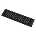 A6792 300x80mm Black Straight Louvered Ventilation Plastic Venting Panel Cover