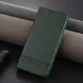 For vivo S18 AZNS Magnetic Calf Texture Leather Phone Case(Dark Green)
