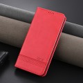 For vivo S18 AZNS Magnetic Calf Texture Leather Phone Case(Red)