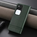 For vivo S18 Pro AZNS Magnetic Calf Texture Leather Phone Case(Dark Green)