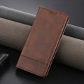 For vivo S18e AZNS Magnetic Calf Texture Leather Phone Case(Dark Brown)