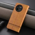 For vivo S18e AZNS Magnetic Calf Texture Leather Phone Case(Light Brown)