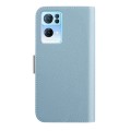 For OPPO Reno7 Pro 5G / 4G Candy Color Litchi Texture Leather Phone Case(Light Blue)