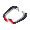 2 PCS Motorcycle Modification Accessories Striped Horn Shape Gear Brake Clutch Handbrake(Red)