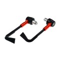 2 PCS Universal 22mm Shockproof Protection Rod CNC Horn Shape Handbrake Motorcycle Modification Acce