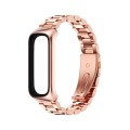 For Samsung Galaxy Fit 2 MIJOBS Three-bead Metal Stainless Steel Watch Band(Rose Gold)