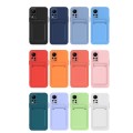 For Infinix Note 11 Pro Skin Feel Card Contrast Color Button TPU Phone Case(Grey)