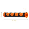 2 PCS Motorcycle Modification Accessories PVC Horn ShapeHand Grip Cover Handlebar Set(Orange)