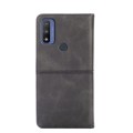 For Motorola G Pure Cow Texture Magnetic Horizontal Flip Leather Phone Case(Black)