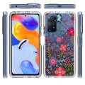 For Xiaomi Redmi Note 11 Pro PC+TPU Transparent Painted Phone Case(Small Floral)