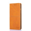For Samsung Galaxy A22 5G Cow Texture Magnetic Horizontal Flip Leather Phone Case(Light Brown)